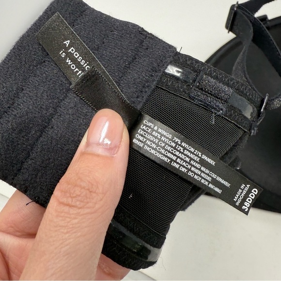 Torrid Black Lace Bombshell Everyday Strapless Push-Up Bra 38DDD - Picture 12 of 14